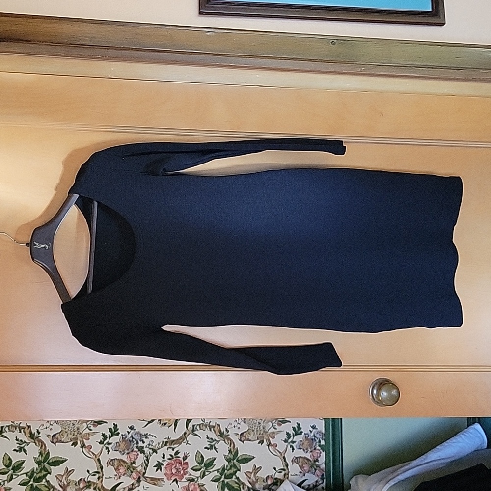 James Perse body con sexy black knit dress, size 12 (Perse size 2)